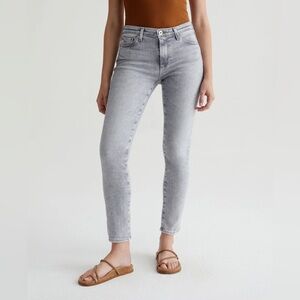 AG Adriano Goldschmied Grey The Stilt Crop Cigarette Crop Skinny Jeans Womens 28